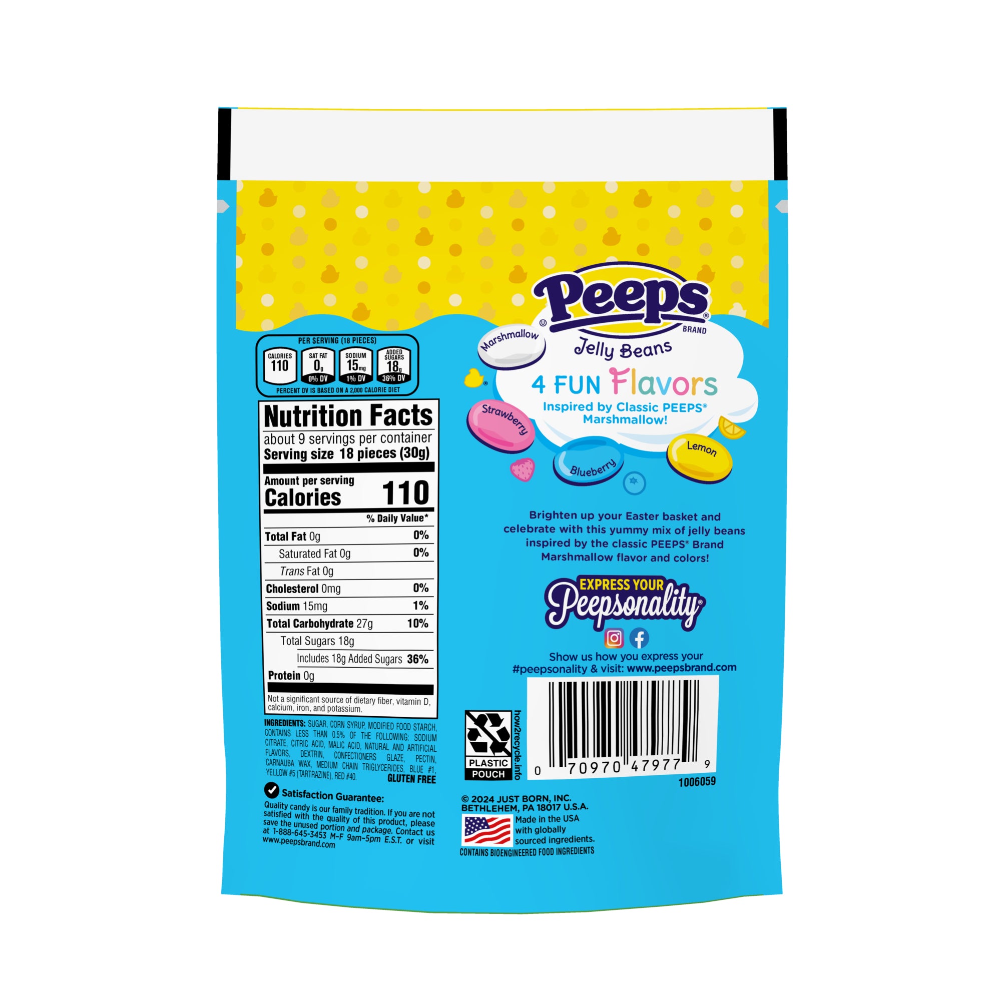All City Candy Peeps Jelly Beans 10 oz. Bag Just Born Inc. For fresh candy and great service, visit www.allcitycandy.com