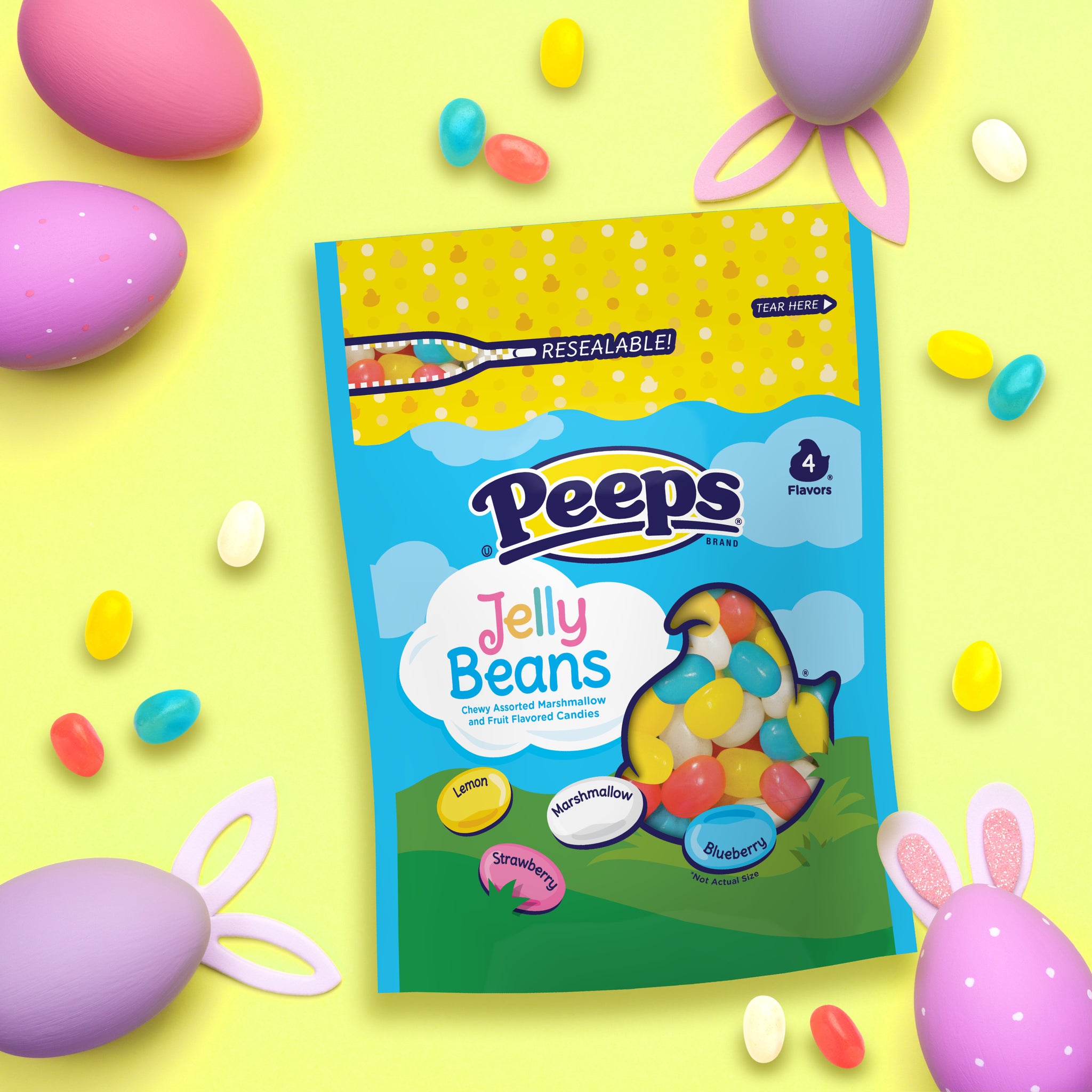 All City Candy Peeps Jelly Beans 10 oz. Bag Just Born Inc. For fresh candy and great service, visit www.allcitycandy.com