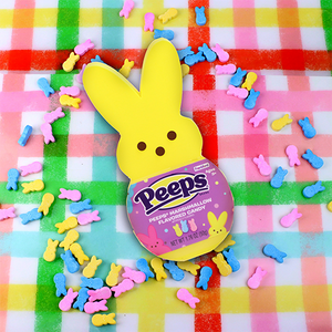 Peeps Marshmallow Flavored Candy Bunny Container 1.76 oz. - Visit www.allcitycandy.com for great candy, service and delicious treats.