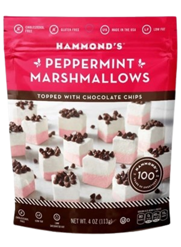 Hammonds Peppermint Marshmallows 4 oz. Bag - For fresh candy and great service, visit www.allcitycandy.com