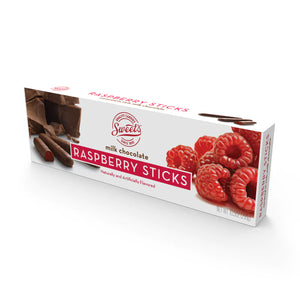 Sweet's Milk Chocolate Raspberry Sticks 10.5 oz. Box - For fresh candy and great service, visit www.allcitycandy.com