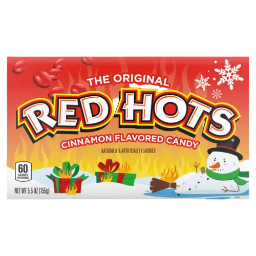 Red Hots Holiday 5.5 oz. Theater Box - Visit www.allcitycandy.com for great candy and excellent customer service. 