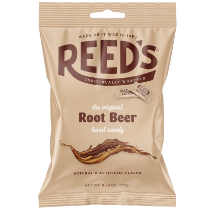 Reed's Wrapped Root Beer Hard Candy 6.25 oz. Bag - All City Candy