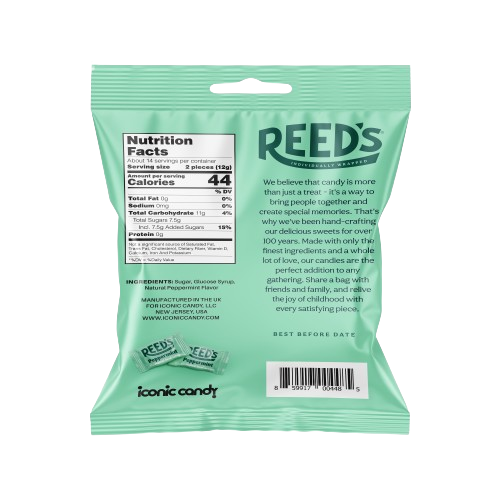 Candy With Reed Wraapping Reed's Wrapped Peppermint Hard Candy 6.25 oz. Bag - All City Candy