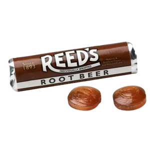 All City Candy Reeds Root Beer Hard Candy - 1.01-oz. Roll Hard Iconic Candy 1 Roll For fresh candy and great service, visit www.allcitycandy.com
