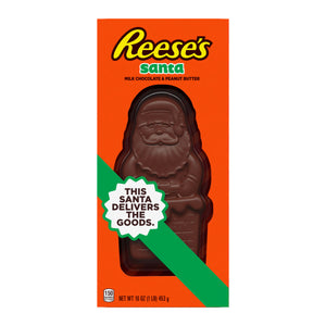 Reese's Milk Chocolate Peanut Butter 1 lb. Santa Figure 16 oz. BoxGreat Stocking Stuffers. For fresh candy and great service, visit www.allcitycandy.com