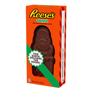 Reese's Milk Chocolate Peanut Butter 1 lb. Santa Figure 16 oz. BoxGreat Stocking Stuffers. For fresh candy and great service, visit www.allcitycandy.com