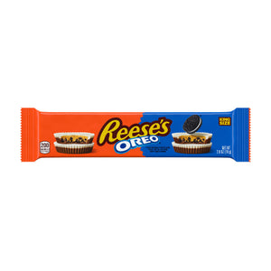 Reese's Oreo candy bar packaging on a white background