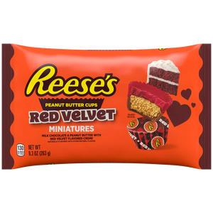 Reese's Red Velvet Miniature Peanut Butter Cups 9.3 oz. Bag - Visit www.allcitycandy.com for great candy, service and delicious treats.