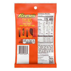 All City Candy Reese's Peanut Butter Cup Thins Milk Chocolate - 3.1-oz. Bag Candy Bars Hershey's For fresh candy and great service, visit www.allcitycandy.com