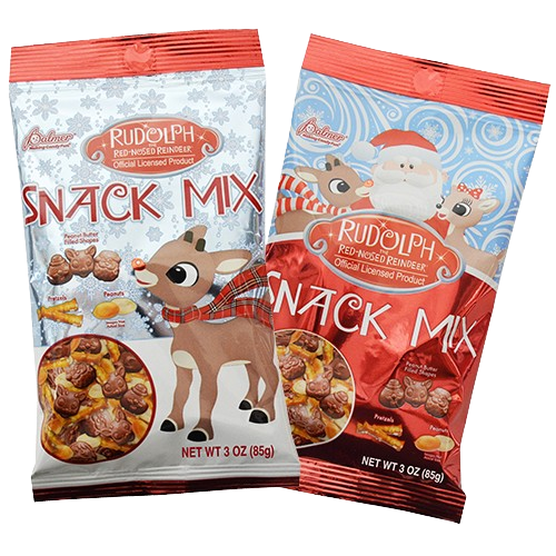 All City Candy Rudolph Snack Mix 3 oz. Bag Christmas R.M. Palmer Company For fresh candy and great service, visit www.allcitycandy.com