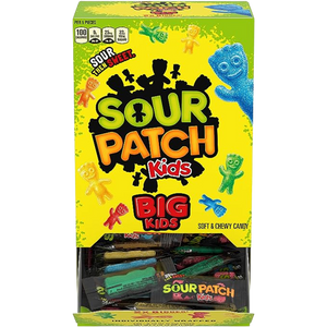 All City Candy Sour Patch Kids Soft & Chewy Candy - 240-Piece Box Bulk Wrapped Mondelez International For fresh candy and great service, visit www.allcitycandy.com