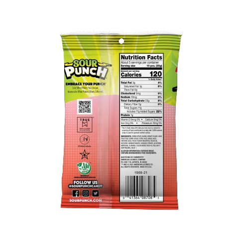 Sour Punch Bites Rad Reds Bag - All City Candy