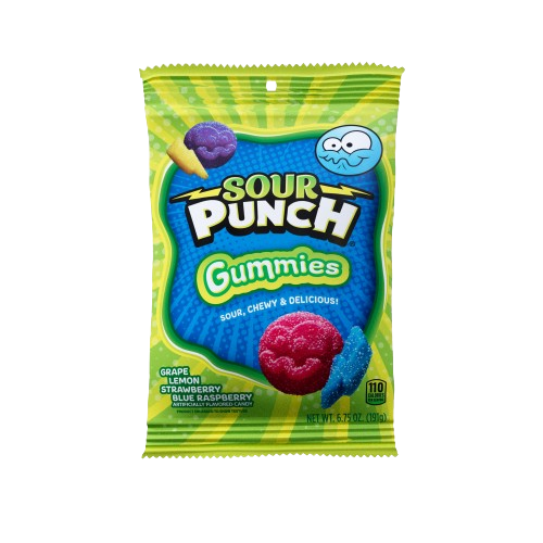 Sour Punch Gummies 6.75 oz. Bag - For fresh candy and great service visit www.allcitycandy.com