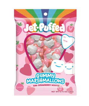 Jet Puffed Gummies Strawberry Marshmallow 3.75 oz. Bag - For fresh candy and great service, visit www.allcitycandy.com