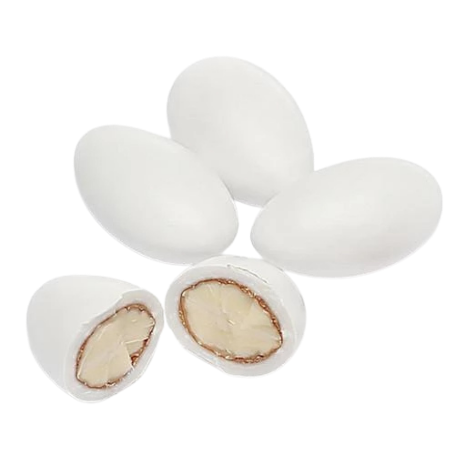 All City Candy Sconza White Jordan Almonds - 3 LB Bulk Bag Sconza Candy For fresh candy and great service, visit www.allcitycandy.com