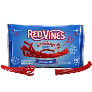 Red Vine Super Strings 12 oz. Bag Peel Play and Chew www.allcitycandy.com for fresh and delicious candy treats