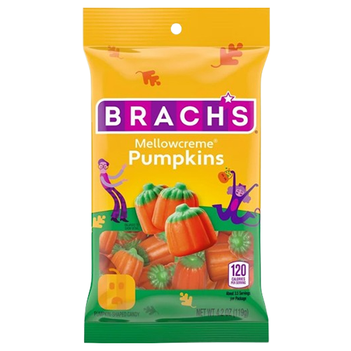 Brach's Mellowcreme Pumpkins 4.2 oz. Bag www.allcitycandy.com for fresh and delicious halloween candy