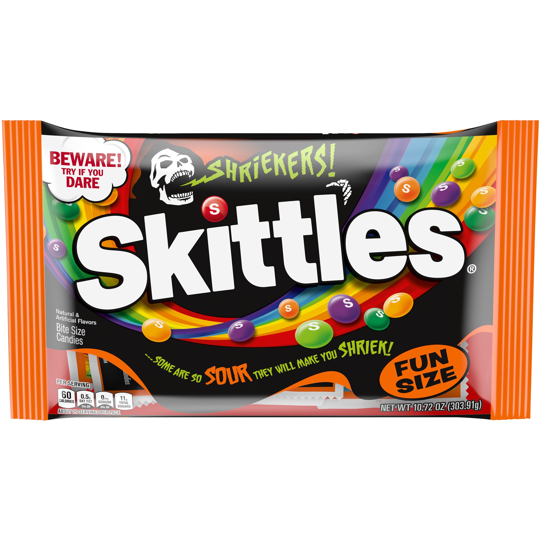 Shriekers! Skittles Fun Size 10.72 oz. Bag at allcitycandy.com for skittles in all types of flavors. Were you feel like a kid in a candy store.
