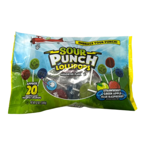 Sour Punch Lollipops Assorted Flavors Bag - For fresh candy and great service, visit www.allcitycandy.com