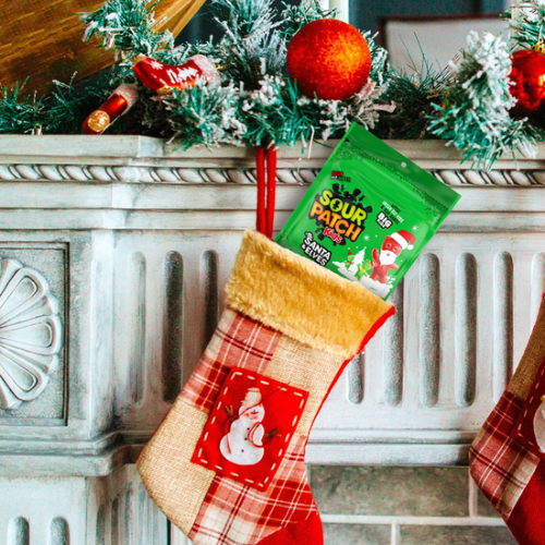 Sour Patch Kids Festive Santa & Elves 9.8 oz. Bag - Visit www.allcitycandy.com for great candy and delicious treats! 