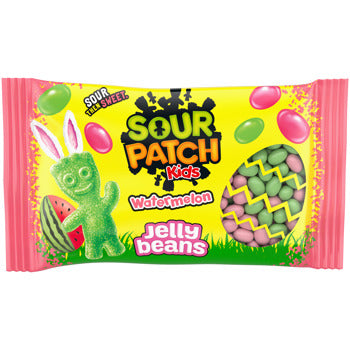 Sour Patch Kids Watermelon Jelly Beans 10 oz. Bag. Great for Easter. Candy Dish and just fun eating! Bag For fresh candy and great service, visit www.allcitycandy.com
