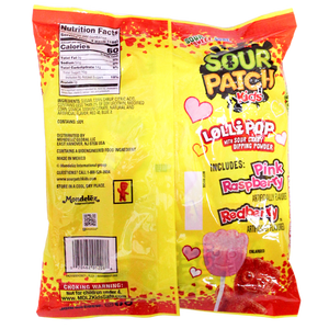 For fresh candy and great service, visit www.allcitycandy.com - Sour Patch Kids Valentine Lollipop with Dipping Powder 10.58 oz. Bag