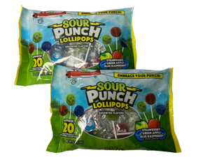 Sour Punch Lollipops 20 Count 12 oz. Bag