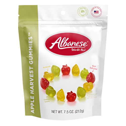 Albanese Apple Harvest Gummies 7.5 oz. Bag - Visit www.allcitycandy.com for great candy and delicious treats!
