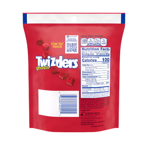 Twizzler Halloween Cherry Ghosts 7.1 oz. Bag - Visit www.allcitycandy.com for great candy and delicious treats!