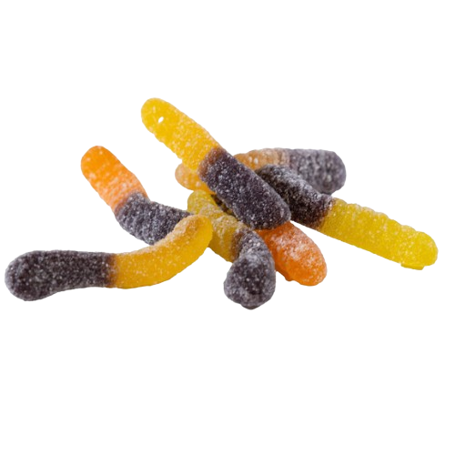 Albanese Sour Fall Mini Gummi Worms 4.5 lb. Bulk Bag - Visit www.allcitycandy.com for great candy and delicious treats!