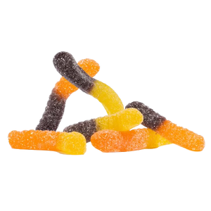 Albanese Sour Fall Mini Gummi Worms 4.5 lb. Bulk Bag - Visit www.allcitycandy.com for great candy and delicious treats!