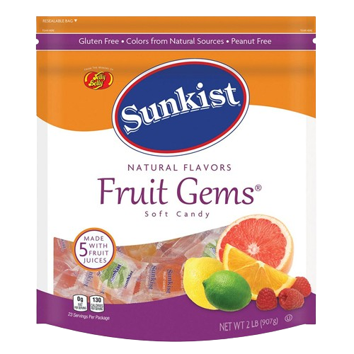 All City Candy Jelly Belly Sunkist Fruit Gems Soft Candy - 2 LB Resealable Bag Jelly Belly For fresh candy and great service, visit www.allcitycandy.com