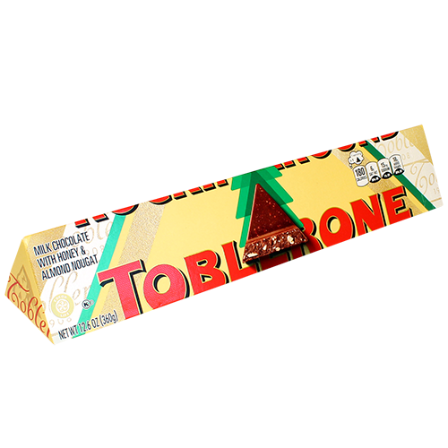 Toblerone Christmas Milk Chocolate 12.6 oz. Box - Visit www.allcitycandy.com for great candy, service and delicious treats! 