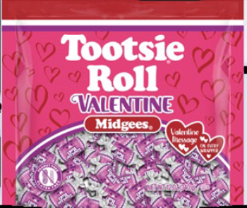 Tootsie Roll Valentines Midgee 12 oz. Bag - For fresh candy and great service, visit www.allcitycandy.com