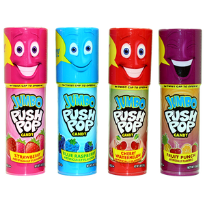 All City Candy Topps Jumbo Push Pop 1.06 oz - Case of 18 For fresh candy and great service, visit www.allcitycandy.com