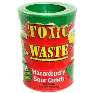 Toxic Waste Sour Candy Holiday Bank 3 oz. Can - Visit www.allcitycandy.com for great candy, service and delicious treats