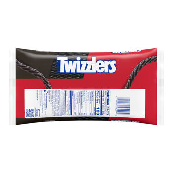 Twizzlers candy package back with nutrition information