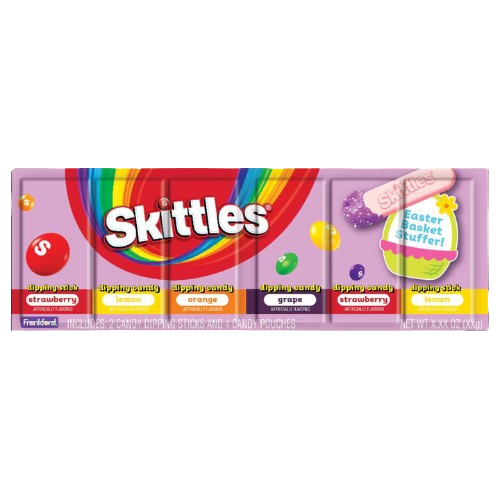 Frankford Skittles Easter Dig N Dips 0.85 oz. Strip - Visit www.allcitycandy.com for great candy and delicious treats!