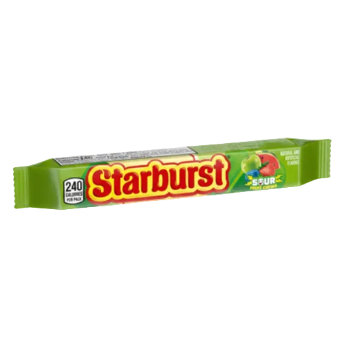 Starburst Assorted Sour Fruit Chews 2.07 oz. Bar - Visit www.allcitycandy.com for great candy and delicious treats!
