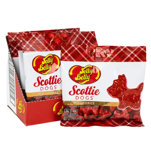 Jelly Belly Red Licorice Scottie Dogs - 2.75-oz. Bag - Discover www.allcitycandy.com for bulk candy, chocolates, gummies & seasonal sweets. Perfect for parties, gifts & everyday treats—shop your favorites now!