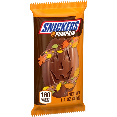 Snickers Pumpkins 1.1 oz. Bar - Visit www.allcitycandy.com for great candy and delicious treats! 