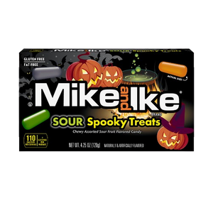 Mike and Ike Halloween Sour Spooky Treats 4.25 oz. Theater Box - Visit www.allcitycandy.com for great service and candy!