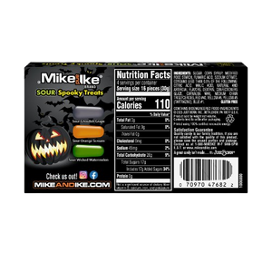 Mike and Ike Halloween Sour Spooky Treats 4.25 oz. Theater Box - Visit www.allcitycandy.com for great service and candy!