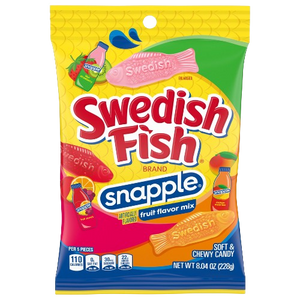 Swedish Fish Snapple Flavor 8.04 oz. Bag - Visit www.allcitycandy.com for great candy and delicious treats! 