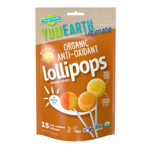 Yum Earth Ultimate Organic Anti-Oxidant Lollipops 3.3 oz. Bag - Visit www.allcitycandy.com for great candy and delicious treats! 