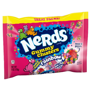 Nerds Rainbow Gummy Cluster Treat Packs 6 oz. Bag - Visit www.allcitycandy.com for great candy and delicious treats! 