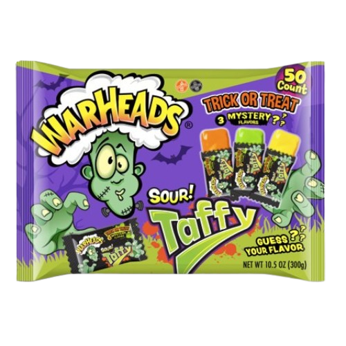 WarheadsHalloweenSourTaffy10.58oz. Bag visit www.allcitycandy.com for fresh and delicious sweet candy treats