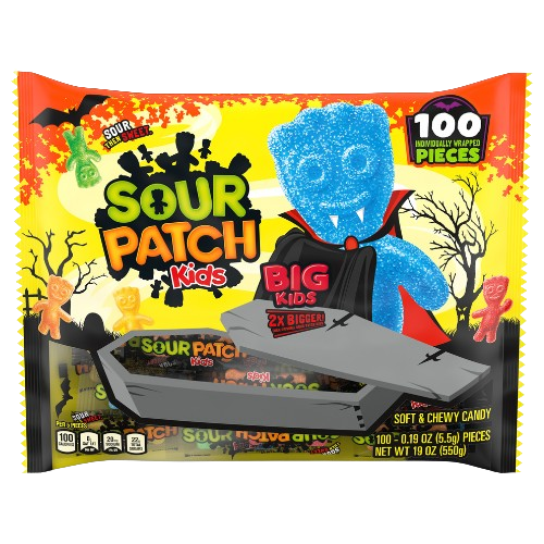 Sour Patch Kids Halloween Big Kids 100 Piece 19 oz. Bag - Visit www.allcitycandy.com for great candy and delicious treats! 