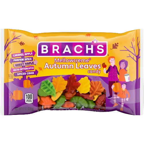 Brach's  Mellowcreme Autumn Leaves Candy 8 oz. Bag - Visit www.allcitycandy.com for great candy and delicious treats! 